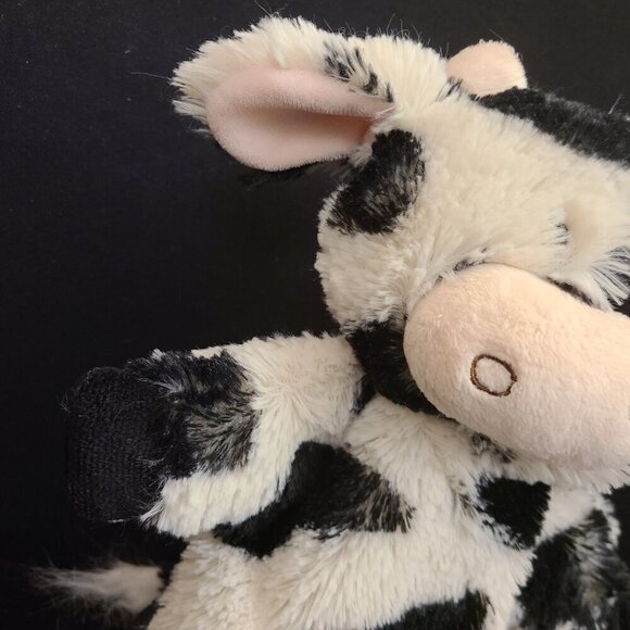 Demdaco Nat & Jules Cormac Cow Hand Puppet Fuzzy Plush Calf Black White 12 Inch - Picture 4 of 12